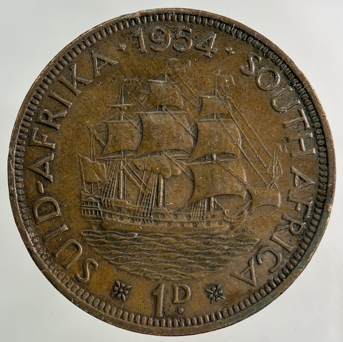 1954 South Africa One Penny Coin | Fine Collectable Grade