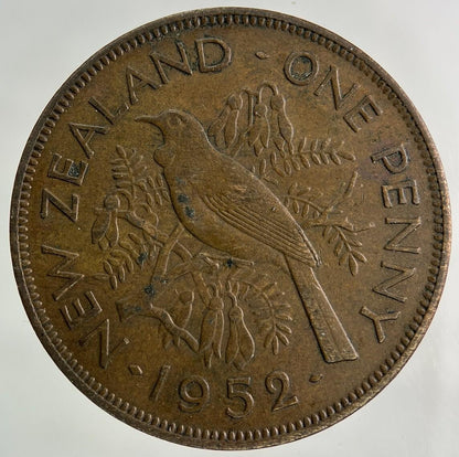 1952 New Zealand One Penny Coin | Fine Collectable Grade