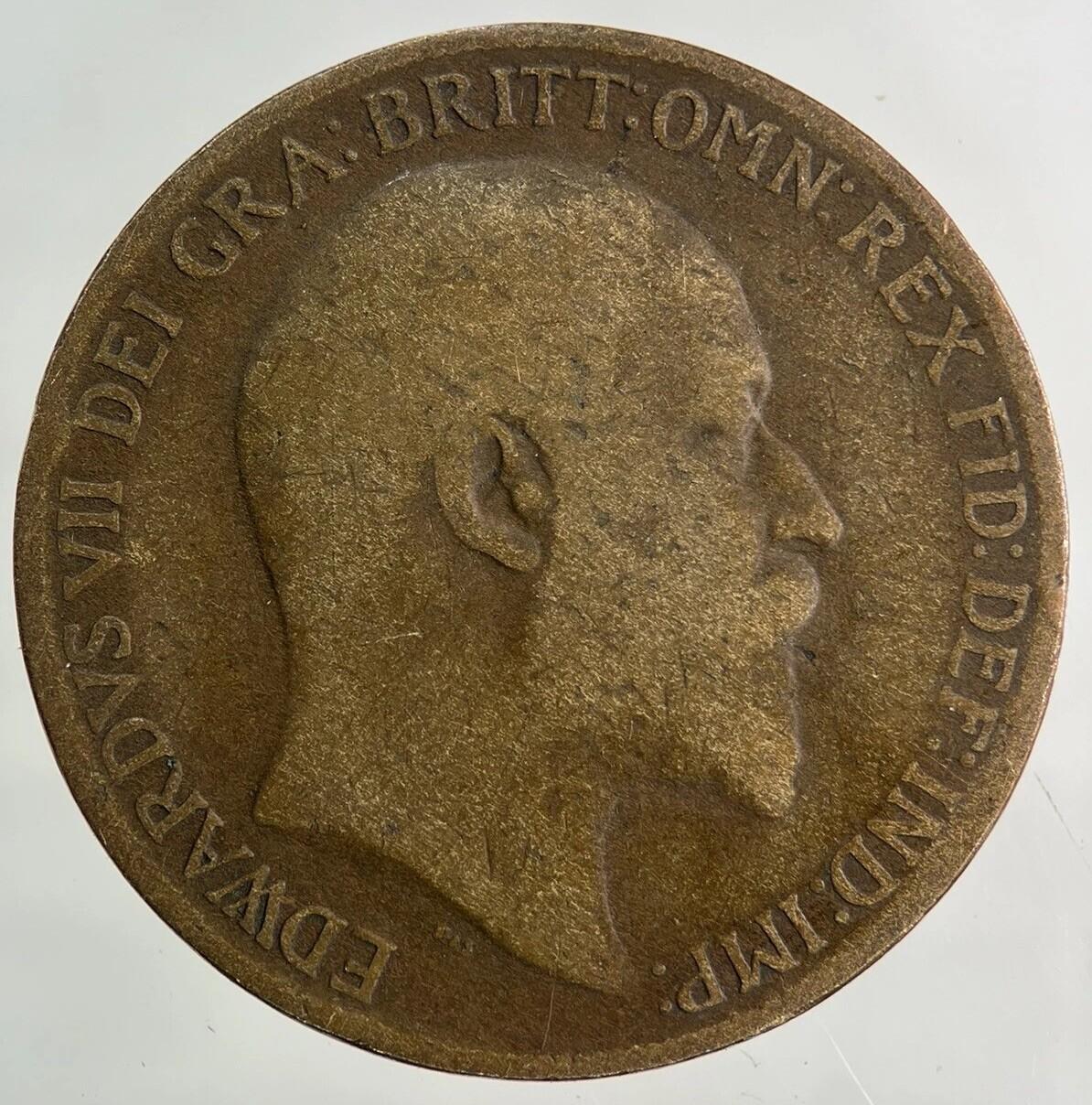 1910 Edward VII One Penny Coin | Collectable Grade