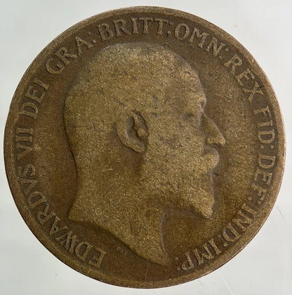1910 Edward VII One Penny Coin | Collectable Grade