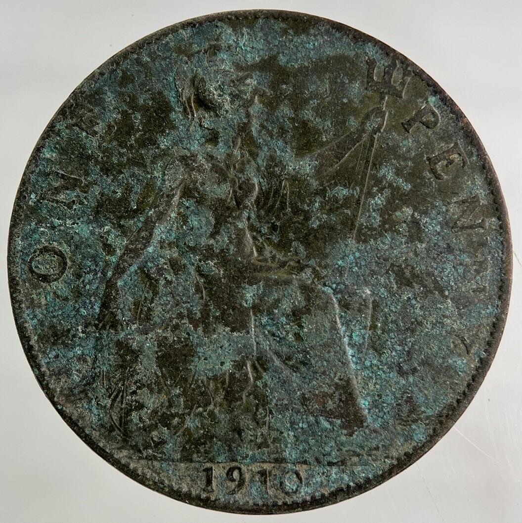 1910 Edward VII One Penny Coin | Collectable Grade