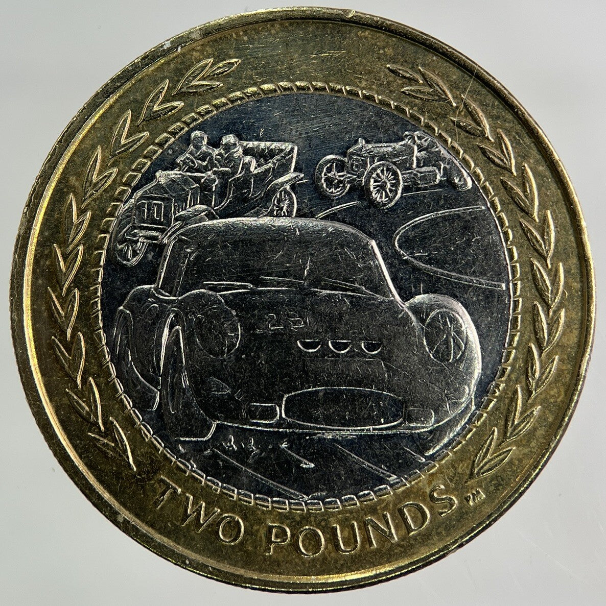 1998 Isle Of Man £2 Two Pound Cars Coin | Very High Grade