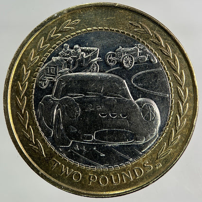 1998 Isle Of Man £2 Two Pound Cars Coin | Very High Grade