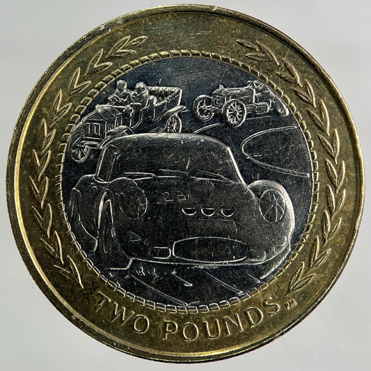 1998 Isle Of Man £2 Two Pound Cars Coin | Very High Grade
