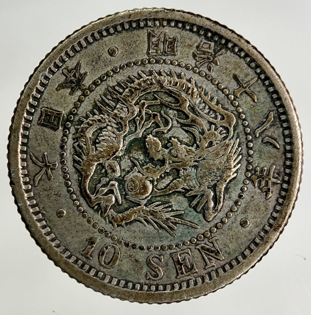1873-1906 Japan 10 Sen Silver Coin | Fine Collectable Grade