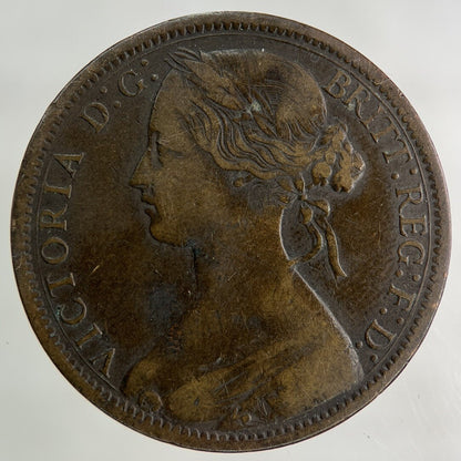 1866 Victoria One Penny Coin | Fine Collectable Grade