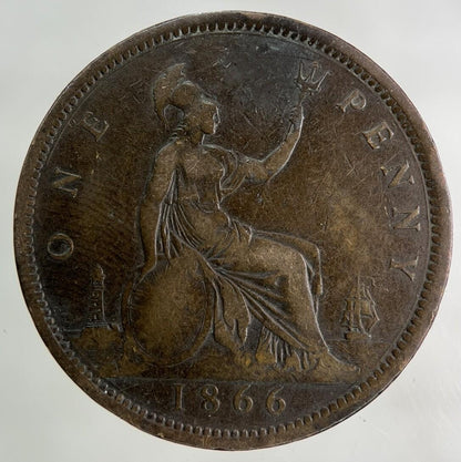 1866 Victoria One Penny Coin | Fine Collectable Grade