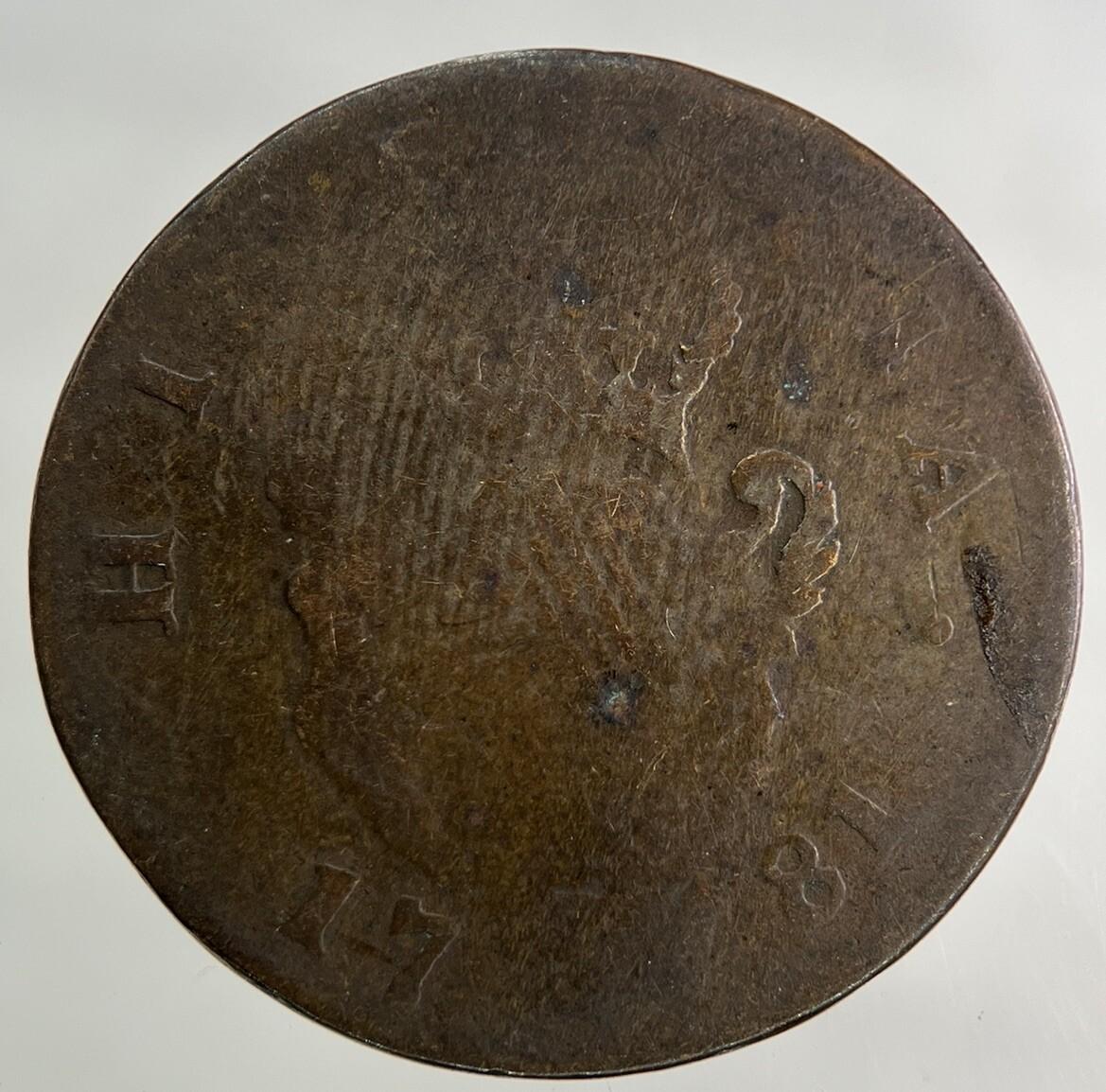 1781 Irish Half-Penny Coin | Collectable Grade