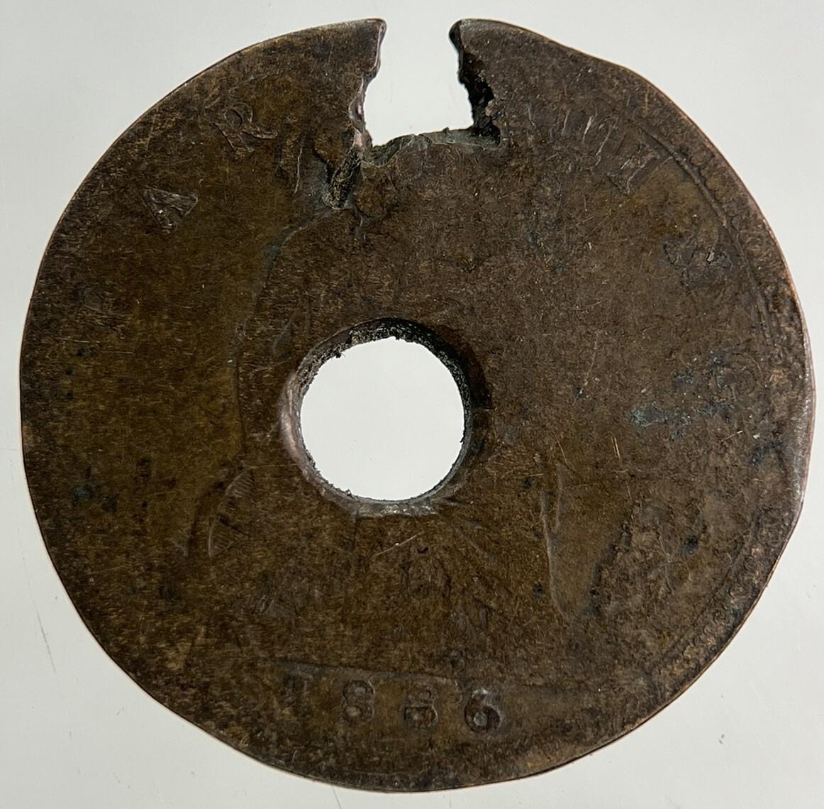 1886 Victoria Farthing Coin | Worn Grade