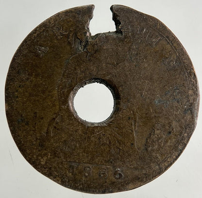 1886 Victoria Farthing Coin | Worn Grade