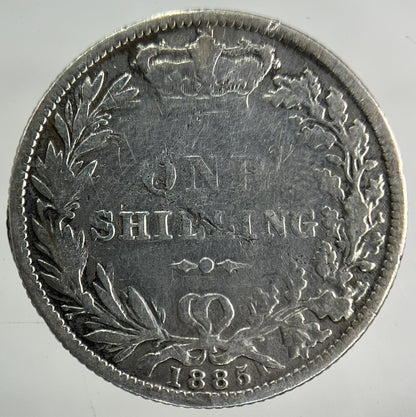 1885 Victoria Shilling Silver Coin | Collectable Grade