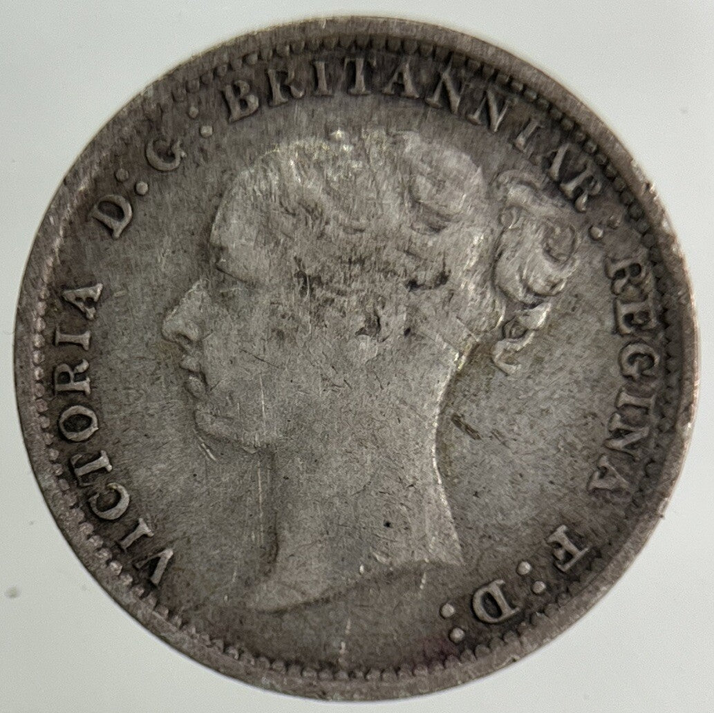 1886 Victoria Threepence Silver Coin | Fine Collectable Grade