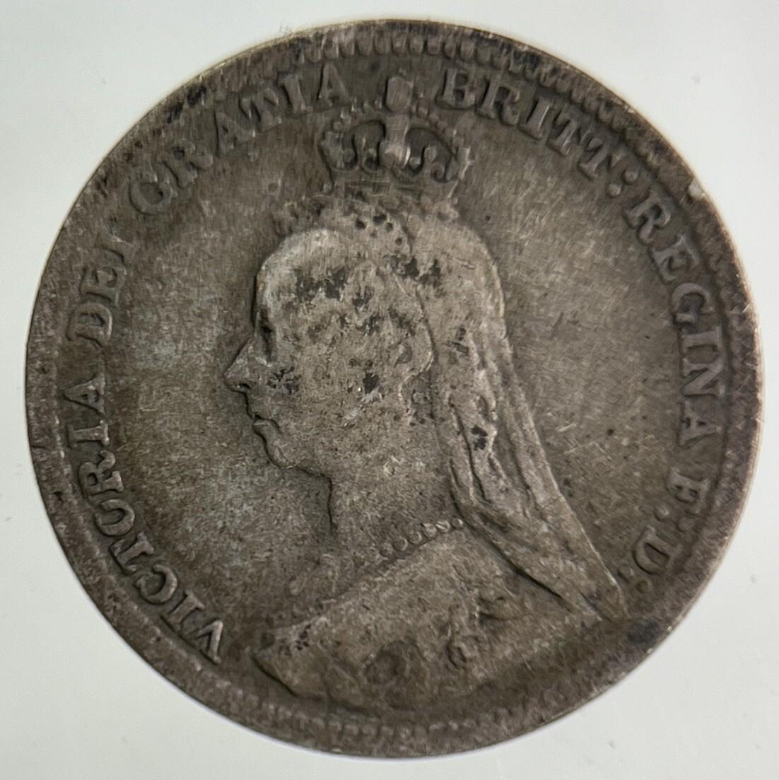 1893 Victoria Threepence Silver Coin | Fine Collectable Grade