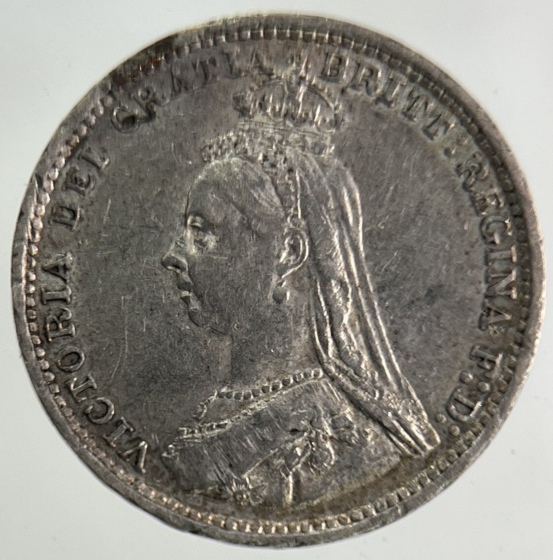 1887 Victoria Threepence Silver Coin | Very High Grade