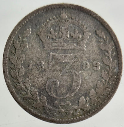 1893 Victoria Threepence Silver Coin | Collectable Grade