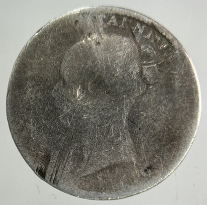 British Victoria Threepence Silver Coin | Worn Grade