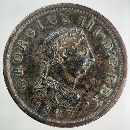 1807 George III 3rd One Penny Coin | Very High Grade