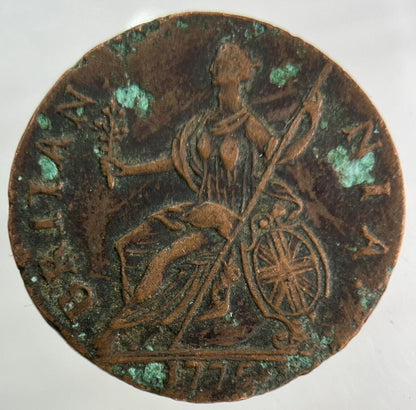 1775 George III 3rd Half-Penny Coin | Very High Grade