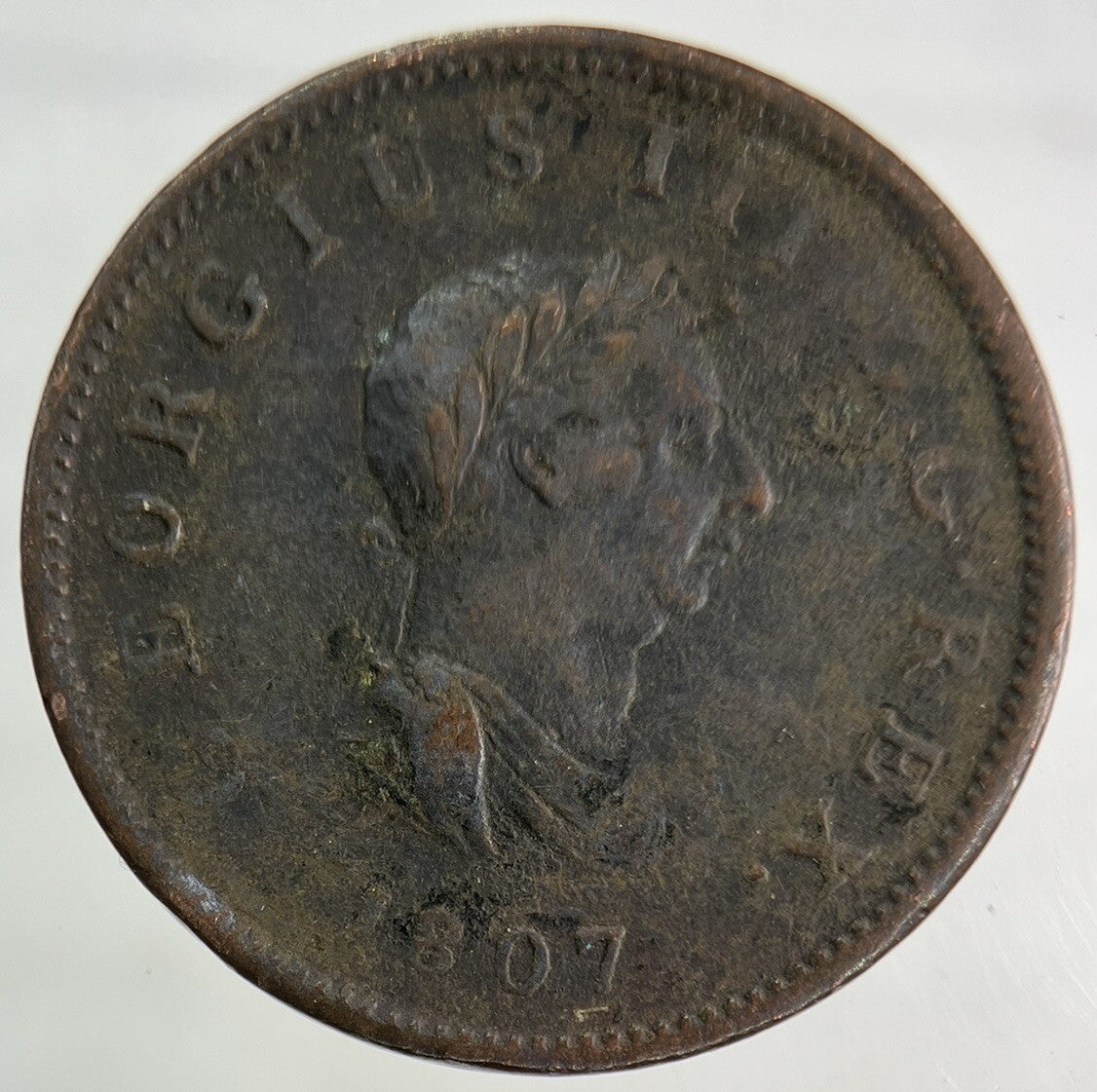 1807 George III 3rd Half-Penny Coin | Fine Collectable Grade