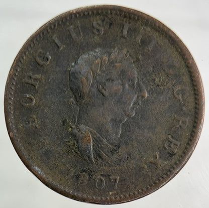 1807 George III 3rd Half-Penny Coin | Fine Collectable Grade