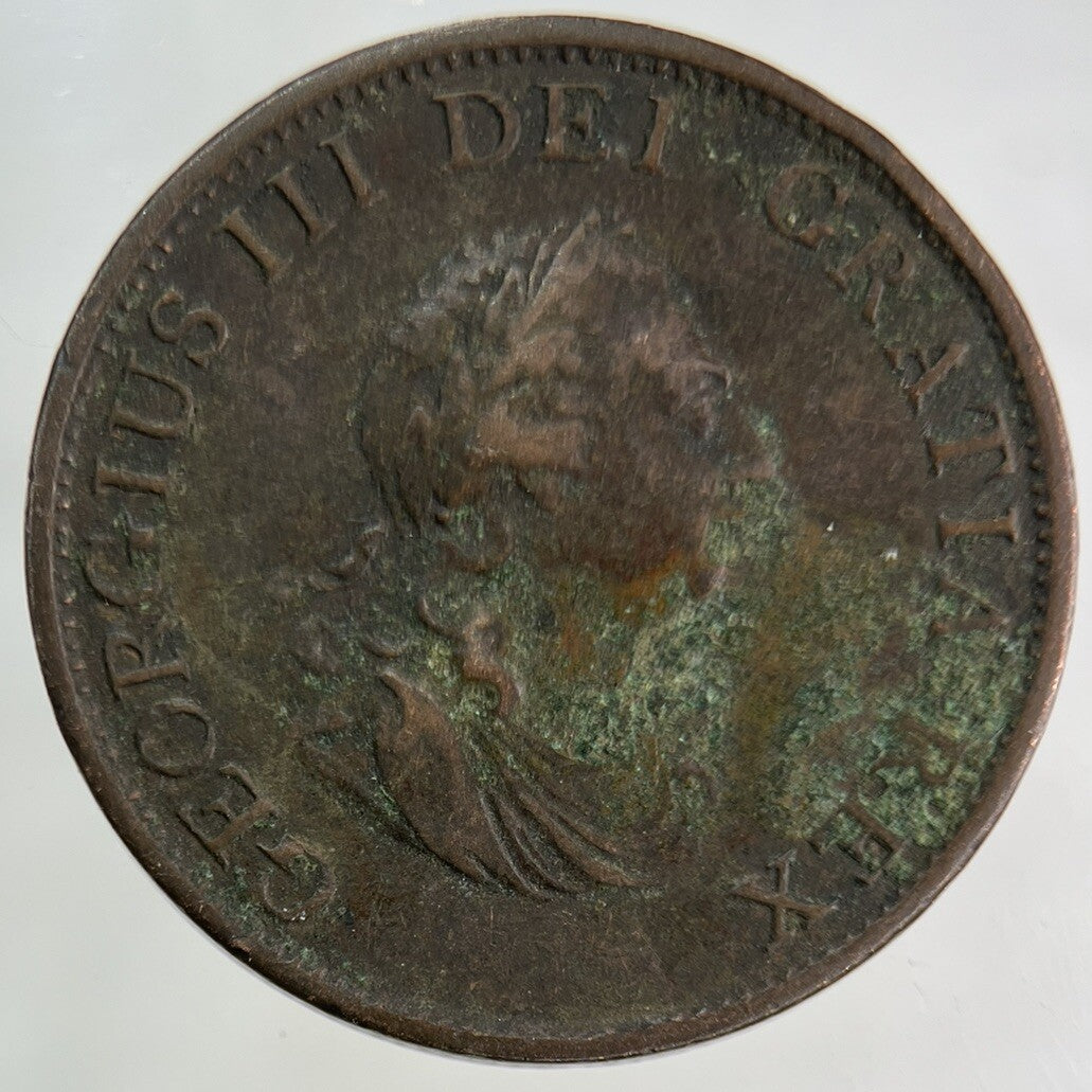 1799 George III 3rd Half-Penny Coin | Fine Collectable Grade