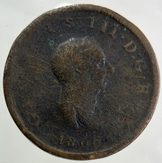 1806 George III 3rd Half-Penny Coin | Collectable Grade
