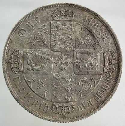 British Victoria Gothic Florin Silver Coin | Very High Grade