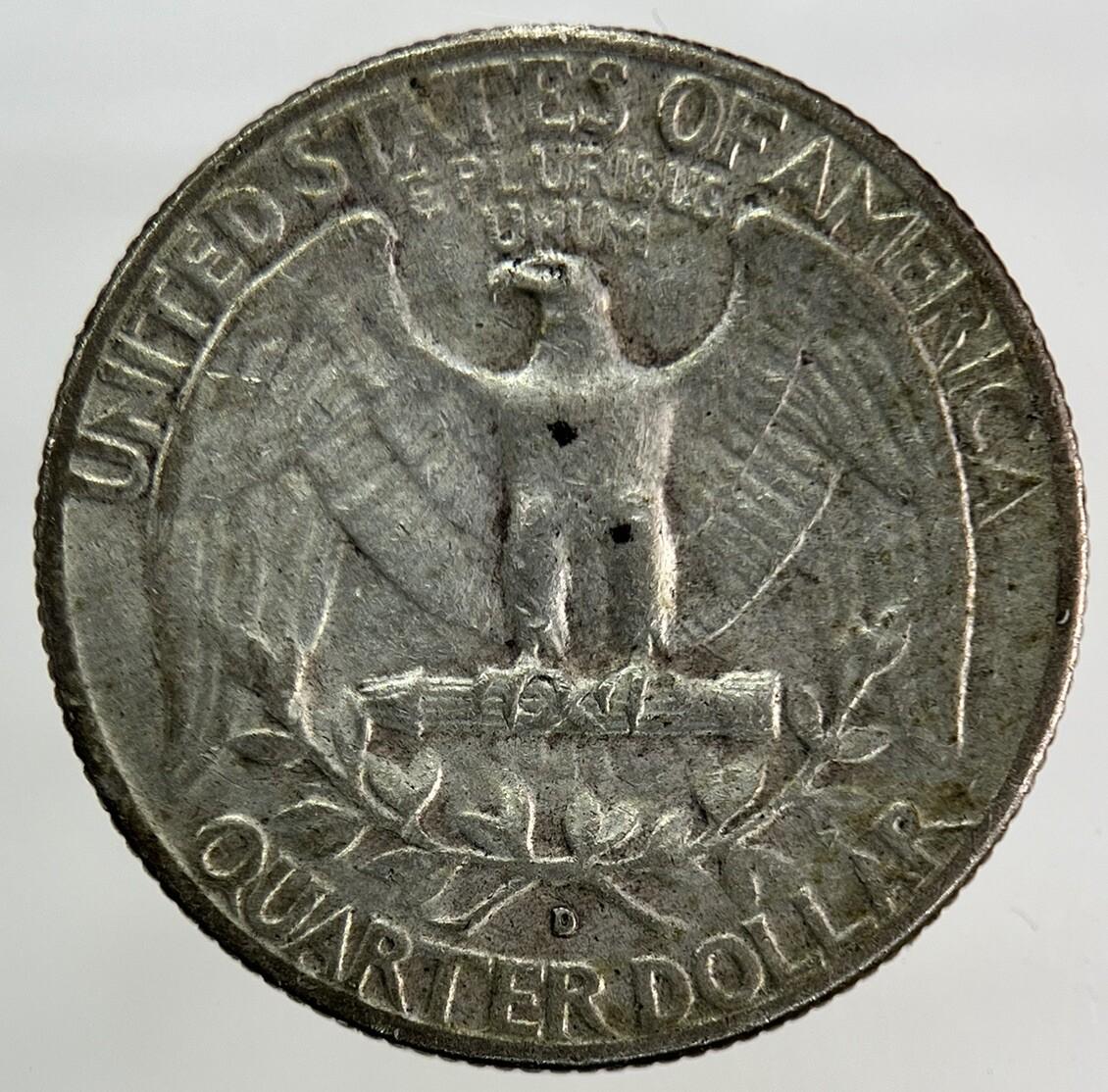 1962-D US USA Quarter Dollar Silver Coin | Fine Collectable Grade