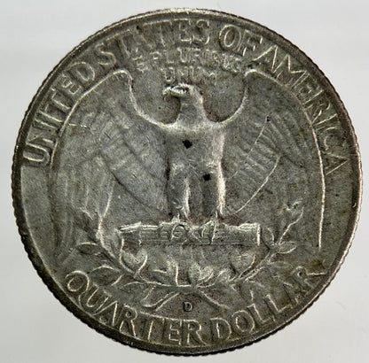 1962-D US USA Quarter Dollar Silver Coin | Fine Collectable Grade