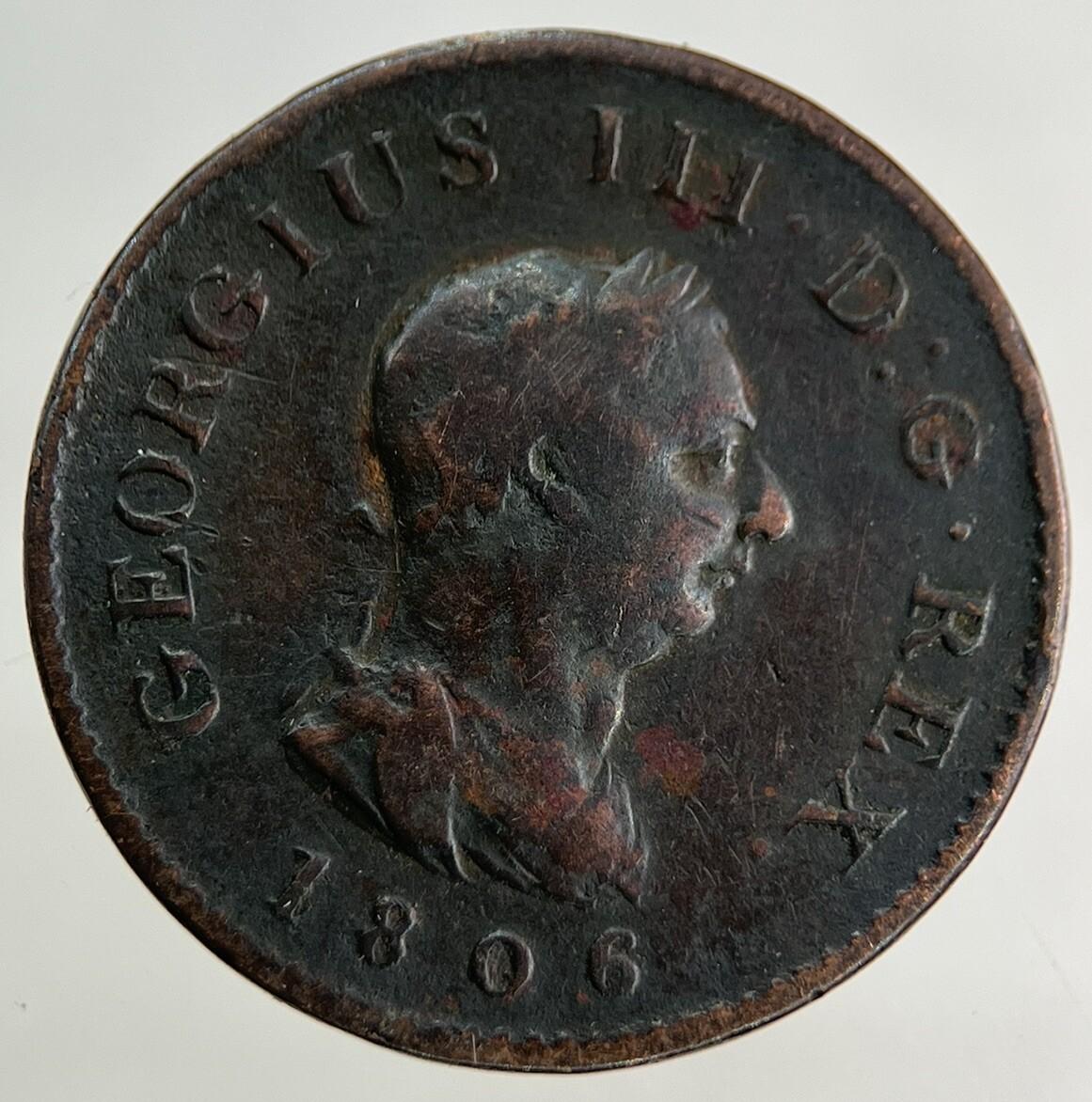 1806 George III 3rd Farthing Coin | Fine Collectable Grade