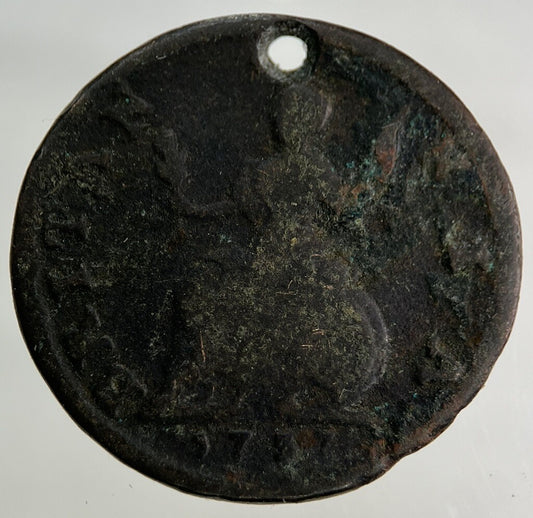 1737 George II 2nd Farthing Coin | Collectable Grade