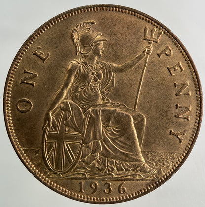 1936 George V One Penny Coin | Very Fine Grade