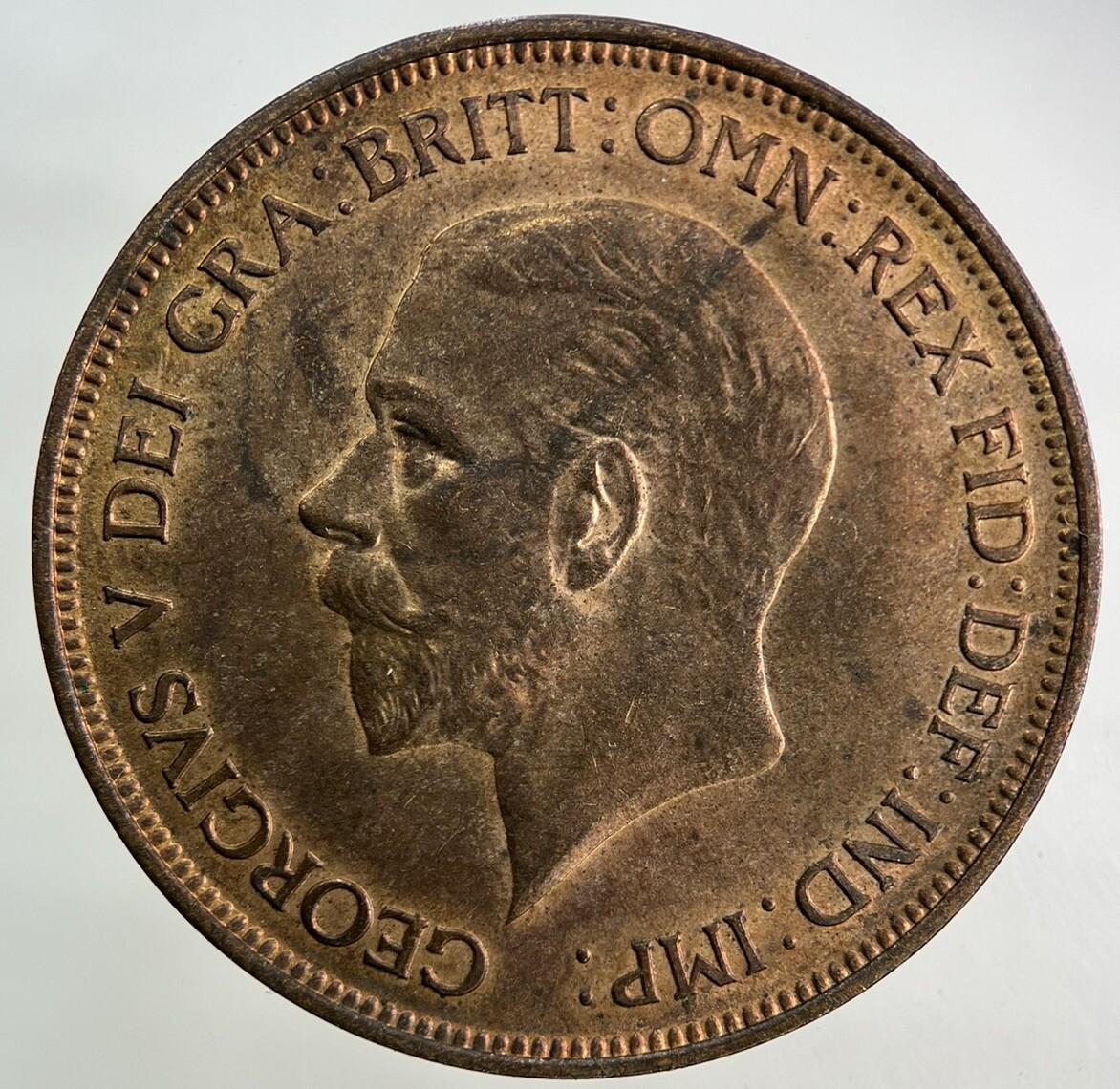 1936 George V One Penny Coin | Very Fine Grade