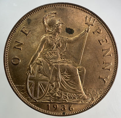 1936 George V One Penny Coin | Very Fine Grade