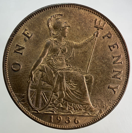 1936 George V One Penny Coin | Very Fine Grade