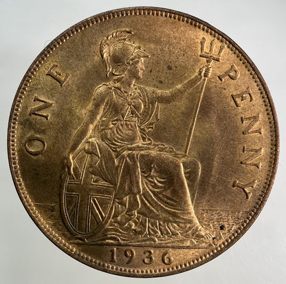 1936 George V One Penny Coin | Very Fine Grade