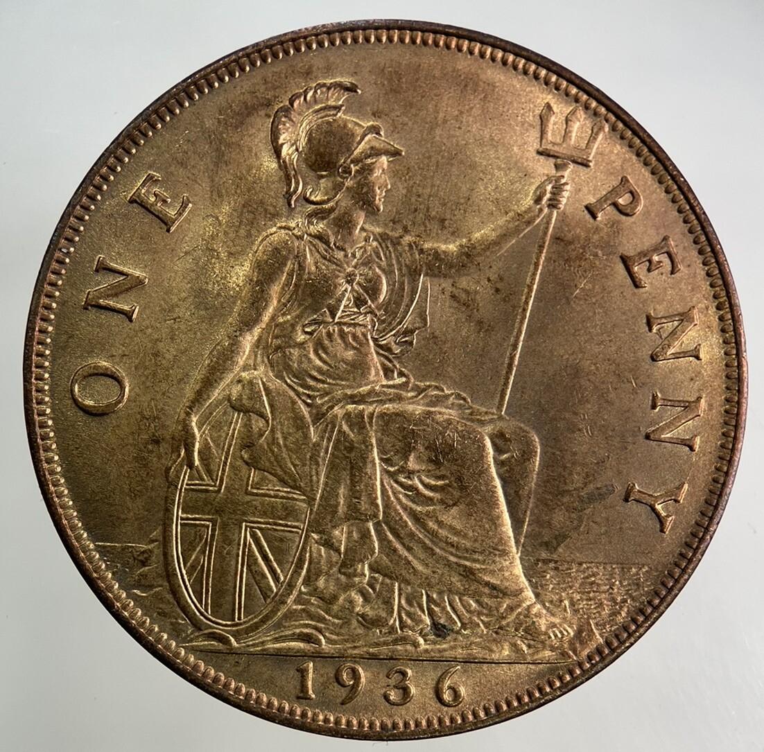 1936 George V One Penny Coin | Very Fine Grade