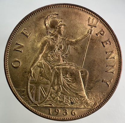 1936 George V One Penny Coin | Very Fine Grade