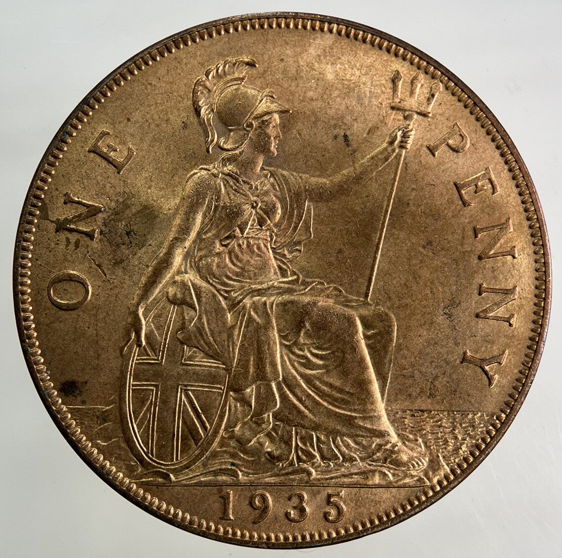 1935 George V One Penny Coin | Very Fine Grade