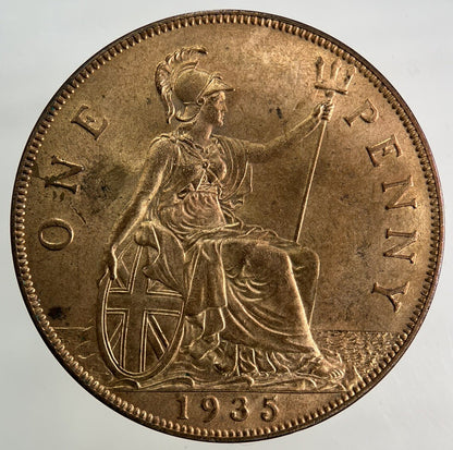 1935 George V One Penny Coin | Very Fine Grade