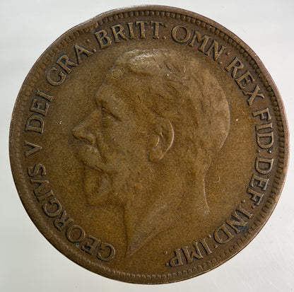 1927 George V One Penny Coin | Fine Collectable Grade