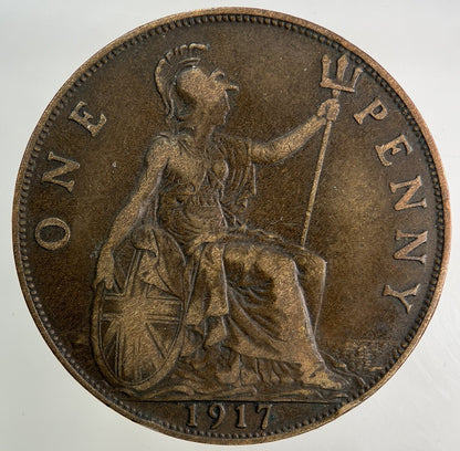 1917 George V One Penny Coin | Fine Collectable Grade