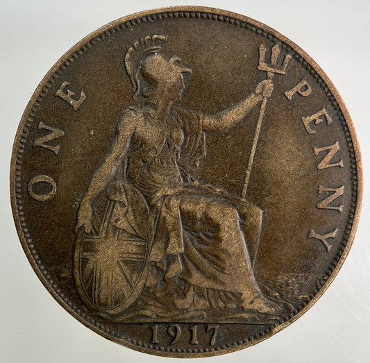 1917 George V One Penny Coin | Fine Collectable Grade