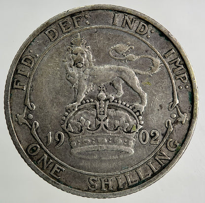 1902 Edward VII Shilling Silver Coin | Fine Collectable Grade