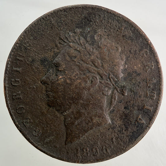 1826 George IV Half-Penny Coin | Fine Collectable Grade