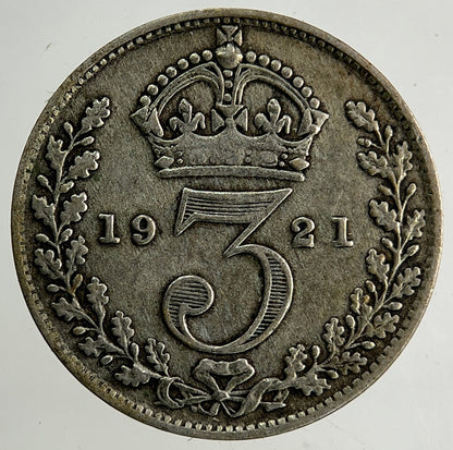 1921 George V Threepence Silver Coin | Fine Collectable Grade