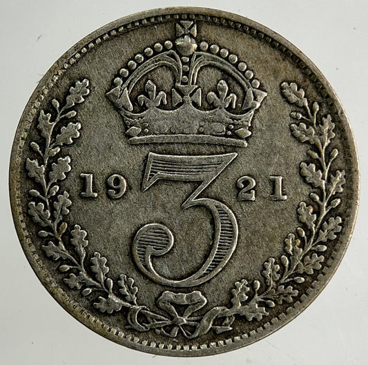 1921 George V Threepence Silver Coin | Fine Collectable Grade