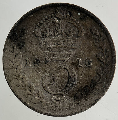 1916 George V Threepence Silver Coin | Fine Collectable Grade