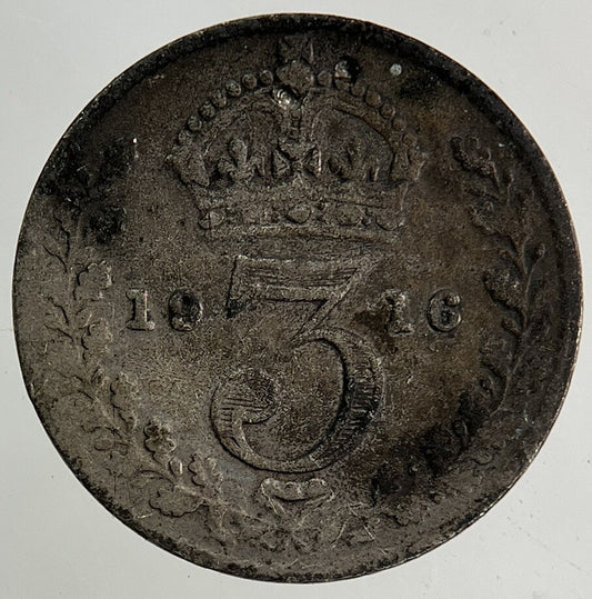 1916 George V Threepence Silver Coin | Fine Collectable Grade