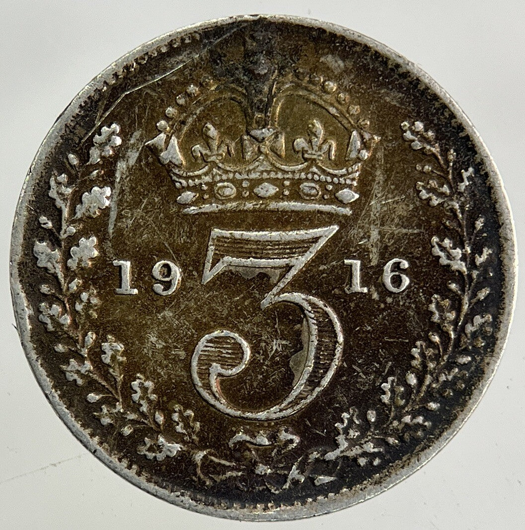 1916 George V Threepence Silver Coin | Fine Collectable Grade